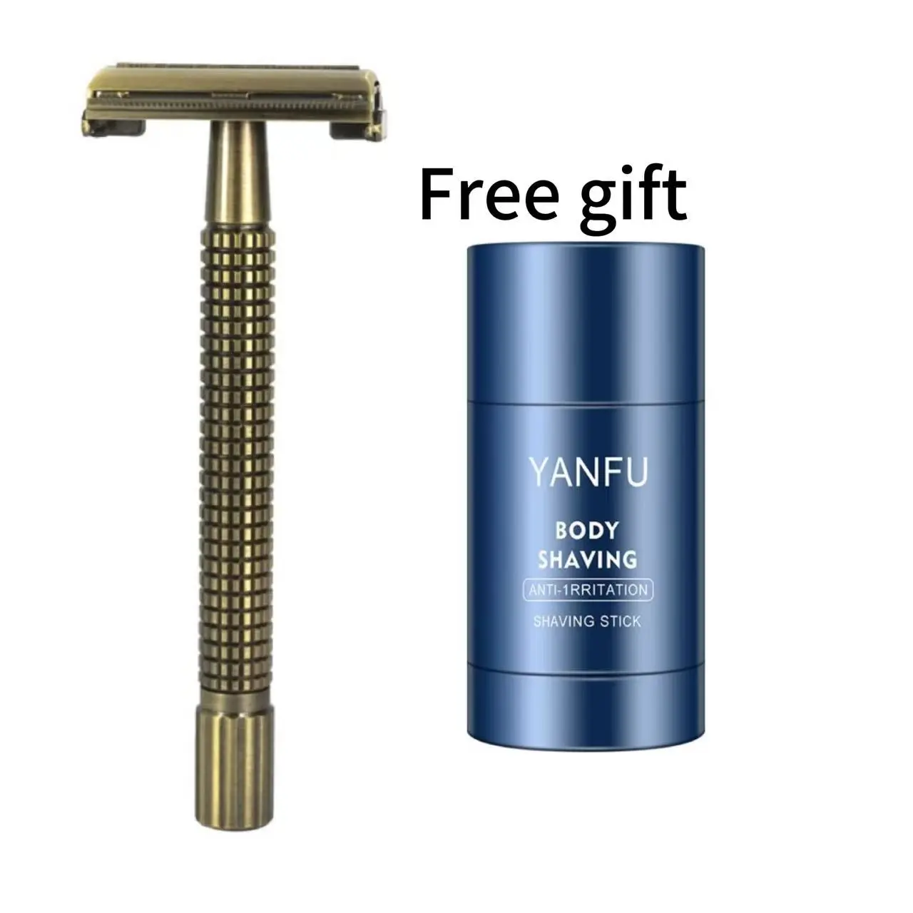 【Giới thiệu Shave Foam】Dao cạo bằng tay, vật liệu Đồng Thau dành cho nam giới, với đế, thích hợp để sử dụng hàng ngày Cạo Râu