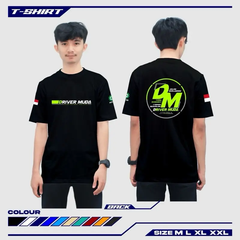 Kaos Driver Muda Vol 3 Combed Sablon Pria - Katun Combed 24s Extra Soft Finishing - Kerja