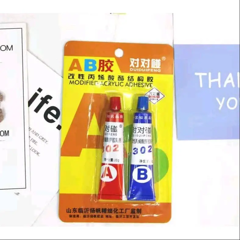 Lem AB Epoxy kuat metal casting glue penambah besi radiator anti bocor merek Random