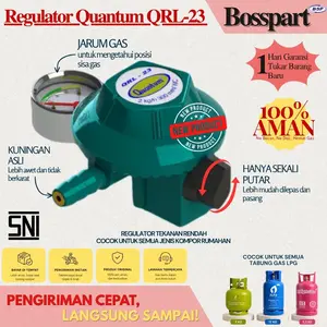 QUANTUM Regulator Gas LPG QRL-03 / QRL-04Plus / QRL-14 / Regulator Tekanan Rendah dengan Meteran