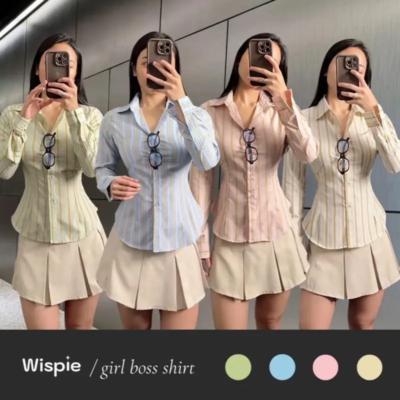 Wispie kemeja dewasa outfit wanita Atasan
