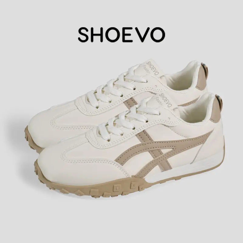 SHOEVO Sepatu Olahraga Wanita Anti-Slip Kulit Cocok untuk Berbagai Gaya Shoes Casual ST098 Biru 41