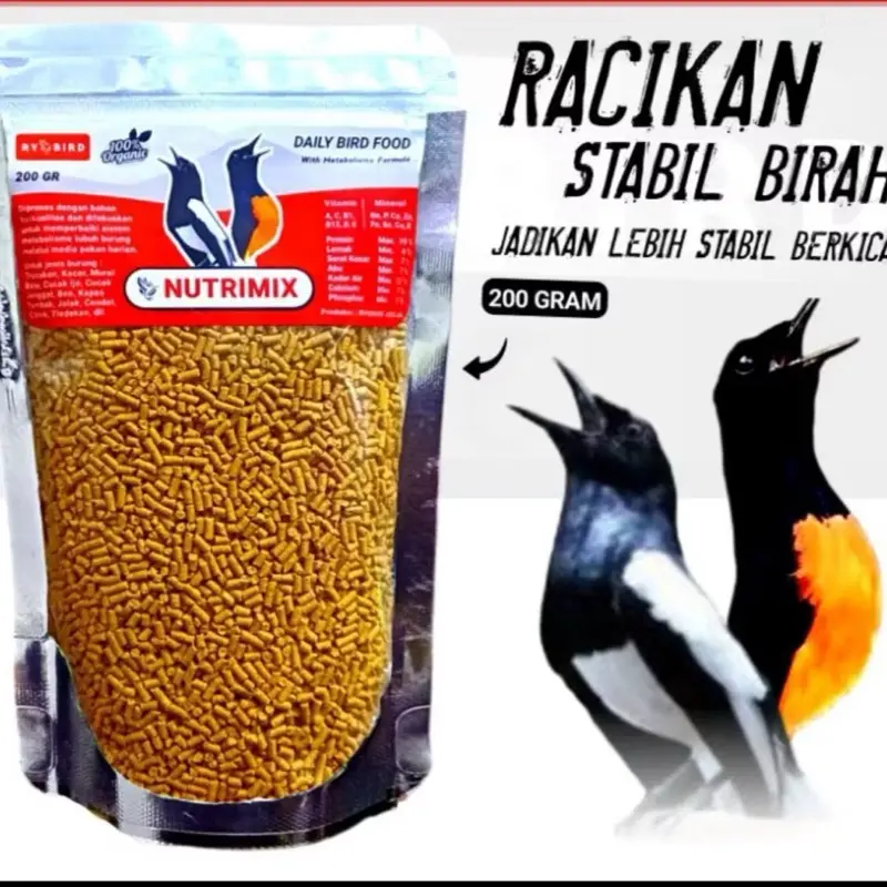NUTRIMIX VOER KUNING Pakan Burung Murai Kacer Trucuk Jalak 2