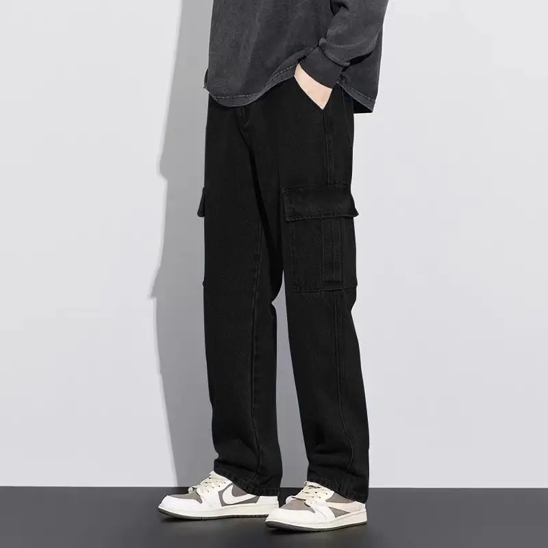 Celana cargo panjang pria kimpul celana cargo panjang pria jeans celana cargo panjang pria kekinian celana panjang terlaris denim korean style Basic