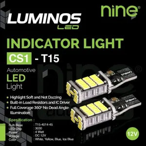 LAMPU SEIN DAJJAL CS1 LUMINOSLED 45 TITIK SOKET T15/W16W/T10/ PAKET SEIN T15 dajjal super