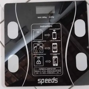 SPEEDS Timbangan Badan Smart LED Bluetooth Digital Body Scale Weight Scales 26cm Fat Scaler USB Aplikasi Pengukur Lemak 040-15