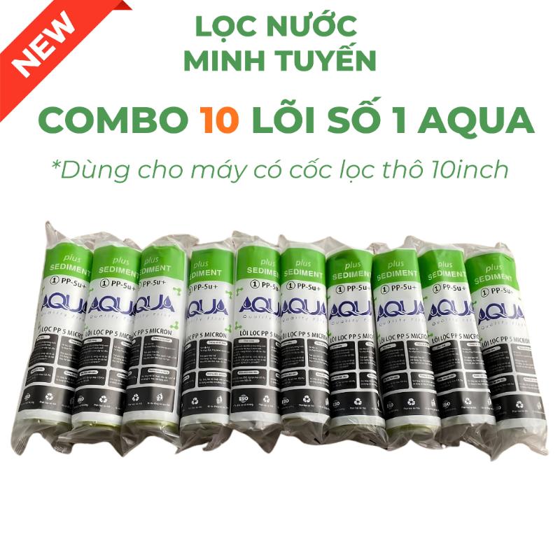 mã giảm giá trả góp Combo 10 Lõi Lọc Nước Aqua Số 1 PP5M Chính Hãng 10 Inch Lọc…
