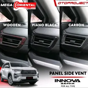 Otoproject - Panel Air Side Vent Kisi AC R/L Innova Zenix Model Tempel Warna Piano Black / Wood / Carbon Isi 2 Pcs Termasuk Perekat 3M