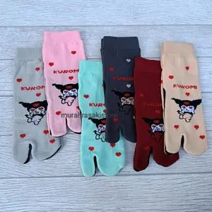 6 pasang kaos kaki jempol anak perempuan motif kuromi 4-8 tahun