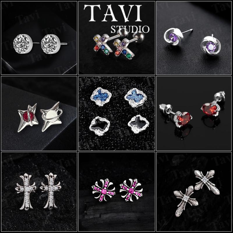 Mua là mê chê thì hoàn về Khuyên tai titan nam nữ unisex không gỉ bông tai nụ xỏ lỗ đính đá màu basic phong cách hiphop hiện đại Tavi 1 chiếc