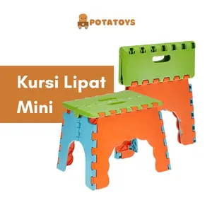 Kursi Lipat Anak Mini Portable Praktis Kursi Anak Plastik Tebal - Kursi Dewasa - Bangku Anak