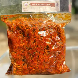 MAKARONI URIL 500 gr - Pedas gurih daun jeruk 100% tidak keras Asin Food