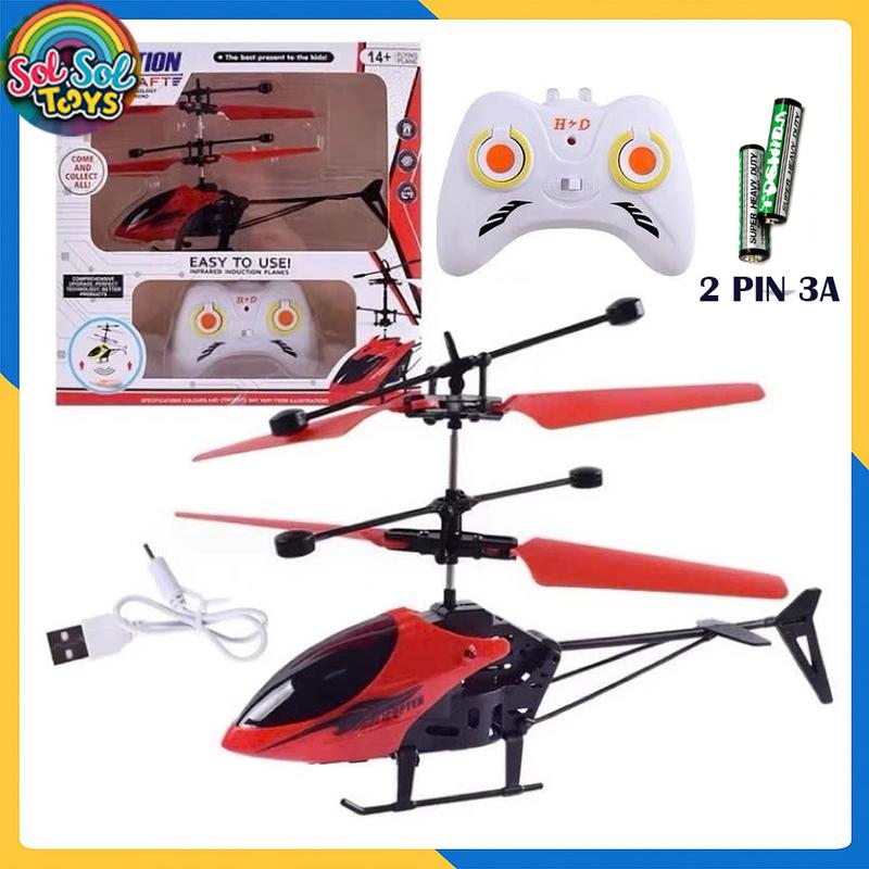 Máy Bay Điều Khiển Từ Xa Mini - Có Cảm Ứng Cho Bé Chất Liệu Nhựa Dẻo Cao Cấp Tính Năng Lên Xuống Xoay Tròn Kèm 2 Pin 3A