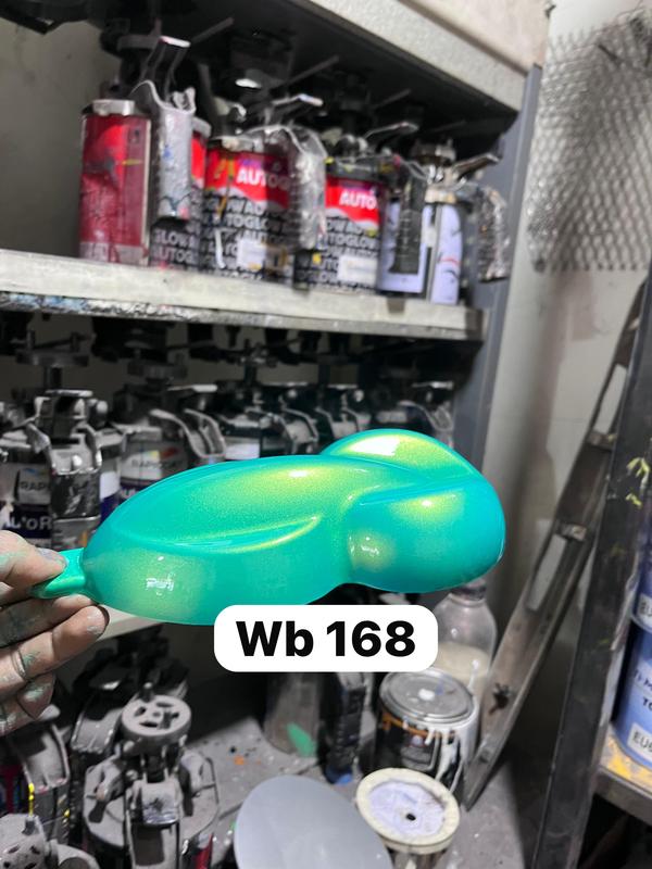 cat hijau metalik pu/cat hijau alien green/cat hijau motor bahan polyuretane 500ml/cat motor mobil 5