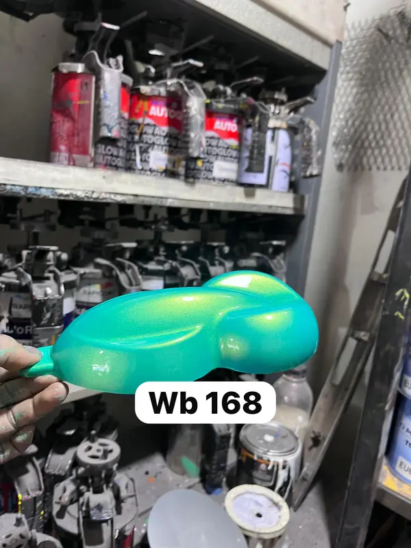 cat hijau metalik pu/cat hijau alien green/cat hijau motor bahan polyuretane 500ml/cat motor mobil 4