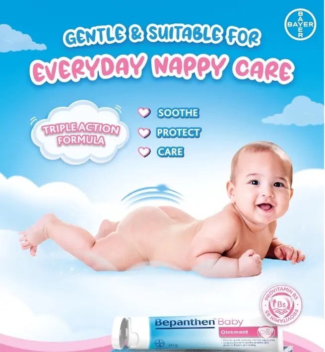 Bepanthen Baby Triple Action Nappy Care Ointment Exp Jan 2028（Lower Price） baby  shampoo baby wettissue baby  lotion minyak  telon garlic  balm herbal