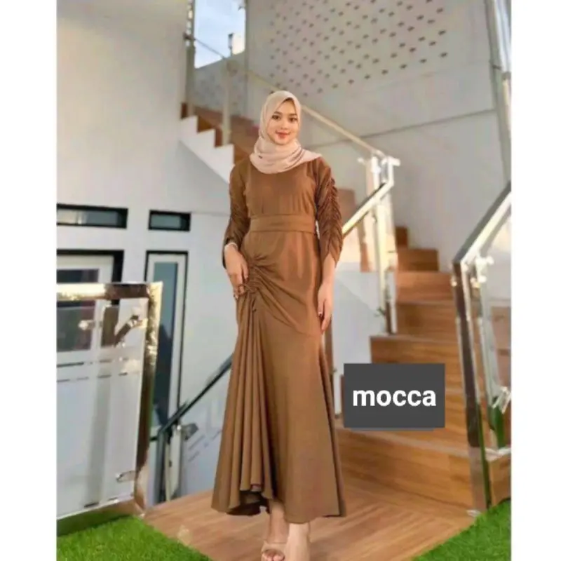 Dilla dress gamis duyung mermaid ciringkle airflow 5
