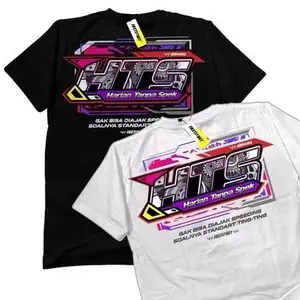 Kaos HTS Harian Tanpa Spek Premium Quality-Baju Kaos Harian Tanpa  spek tulisan ungu