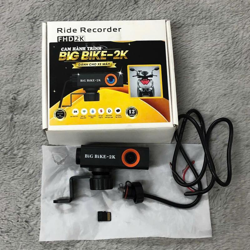 Camera Hành Trình Gắn Xe Máy - Cam Hành Trình Big Bike-2K -  Kèm Thẻ 64GB - Chính Hãng 