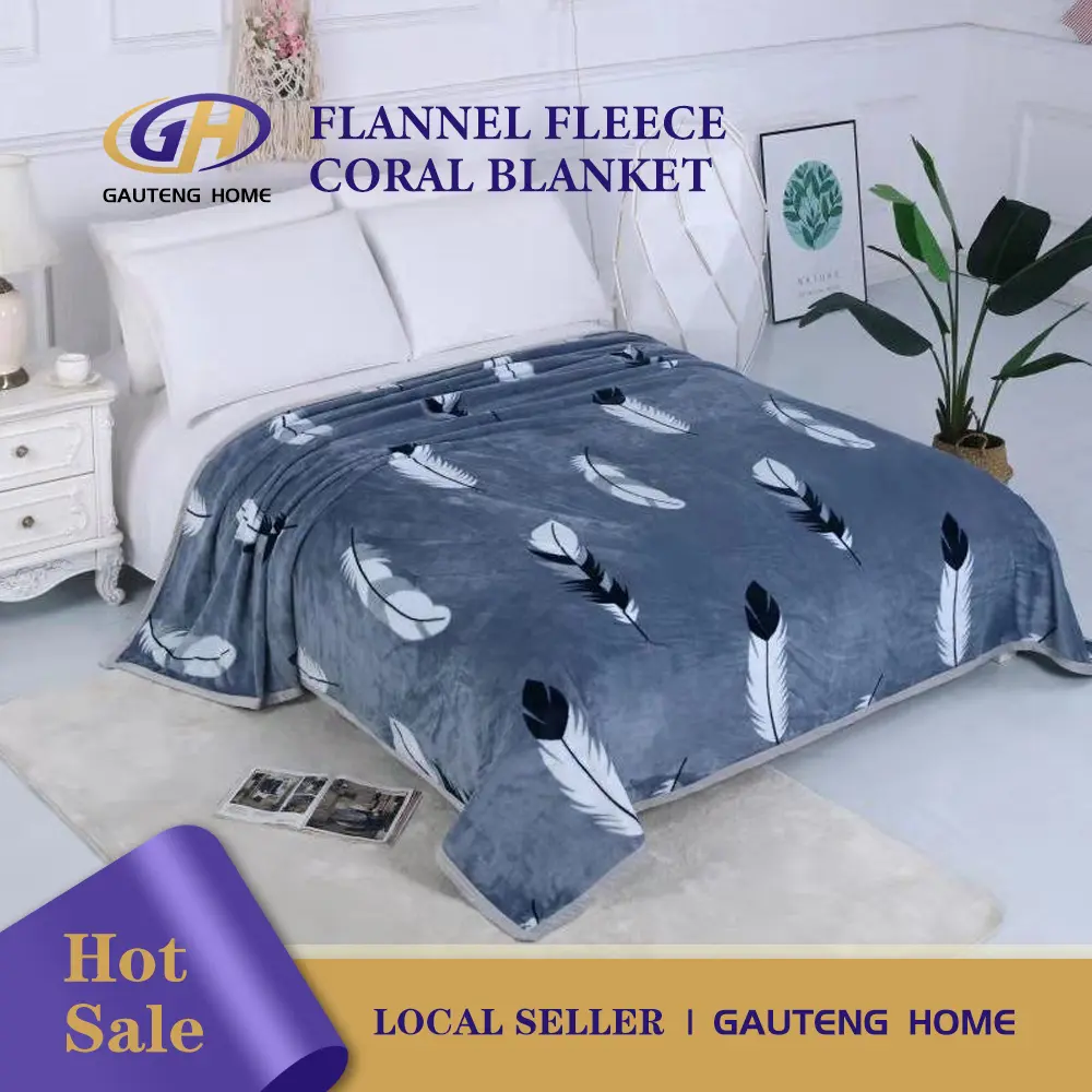Promotion [ SG ] Flannel Fleece Coral Blanket Single Size 150*200cm ~ Summer Blanket, Soft Warm Light weight - Air condition room / quilt comforter