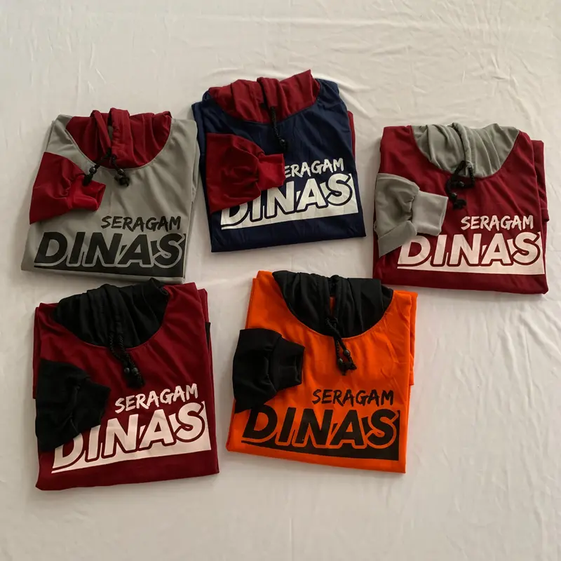 BISA COD Kaos Baju Petani Seragam Dinas Basahan Kerja Petani Lengan Panjang Berkudung / Kupluk / Topi 6
