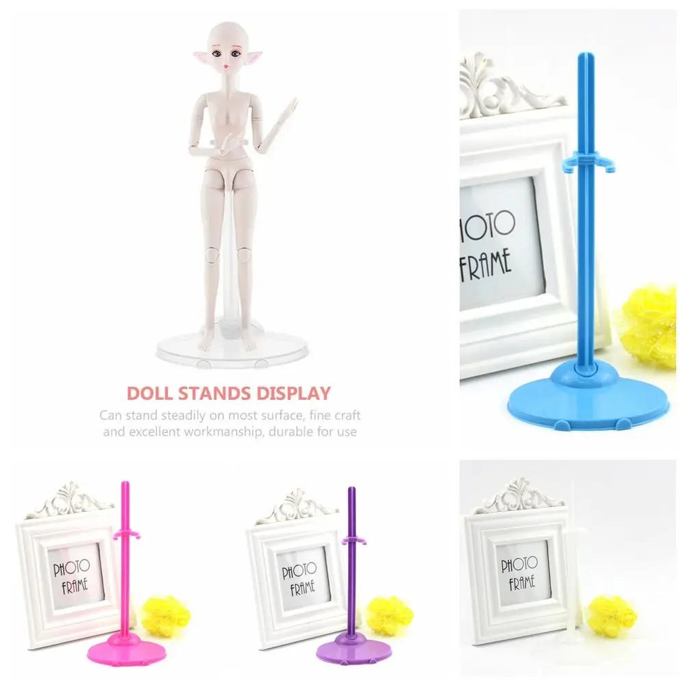 Cartoon Plastic Doll Stand Blue Purple Doll Joint Body Support Pink Model Display Bracket Doll Display Stand