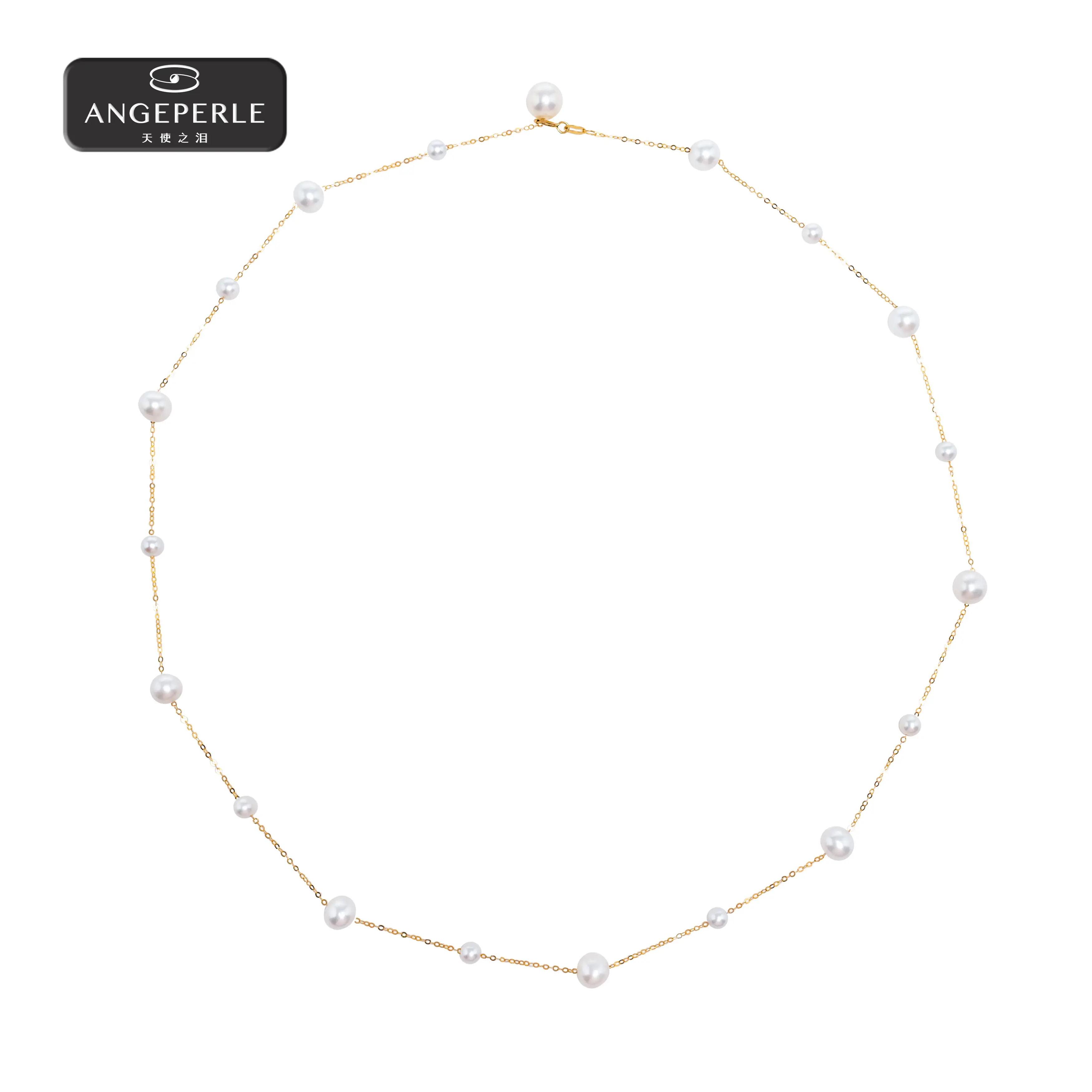 ANGEPERLE Freshwater Pearl Gypsophila Necklace 4-5 6-7 TSGY193
