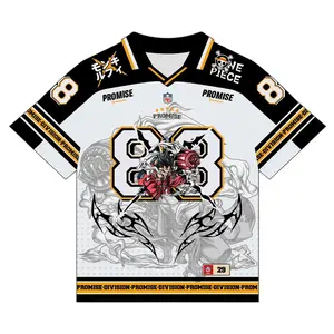 Jersey Boxy Oversize PROMISE Red White Number 88 Anime Onepiece Baju Vintage Unisex Kaos Olahraga Pria Wanita Sport Big Size Hitam Dryifit Milano Kaos Olahraga Dewasa