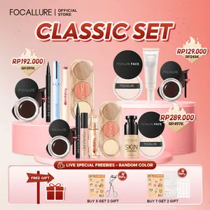 [Classic Sets] FOCALLURE Makeup Sets Eye Set & Face Set（Foundation & Loose Powder & Eyebrow Gel & Blush & Eyebrow Eyeliner Pencil & Mascara & Lipstick）