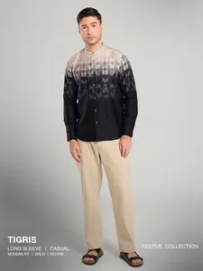 MOC Kemeja Shanghai Lengan Panjang Pria TIGRIS-NAVY