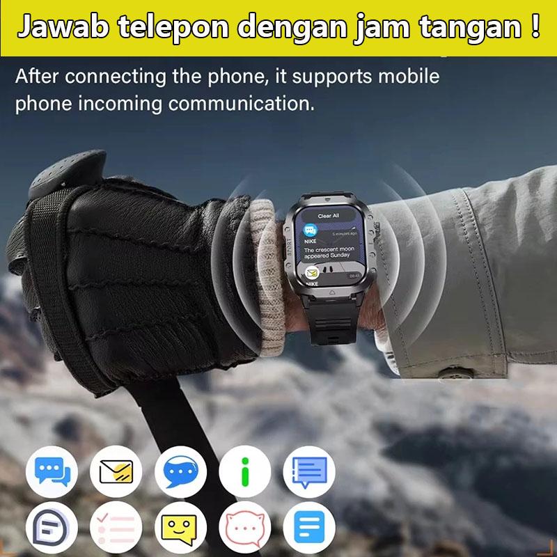 [COD +Free Strap] Jam tangan pintar H11-olahraga Bluetooth 2.01 inci layar HD penuh sentuh Bluetooth panggilan pemantauan kesehatan pemantauan olahraga lampu tahan air multifungsi jam tangan pintar Smartwatch gps
