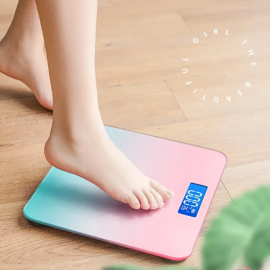 【SG Local Stock】Body Weight Scale BMI Fat Floor Scales LED Display Gradient Design fitnessscale