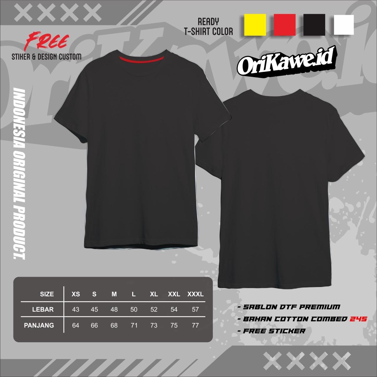 T-Shirt Reflektif Menyala BEDA KELAS NGAPAIN DIBAHAS Original ORIKAWE.DVSN Cotton Combed 24s Free Stiker Unisex Pria Wanita