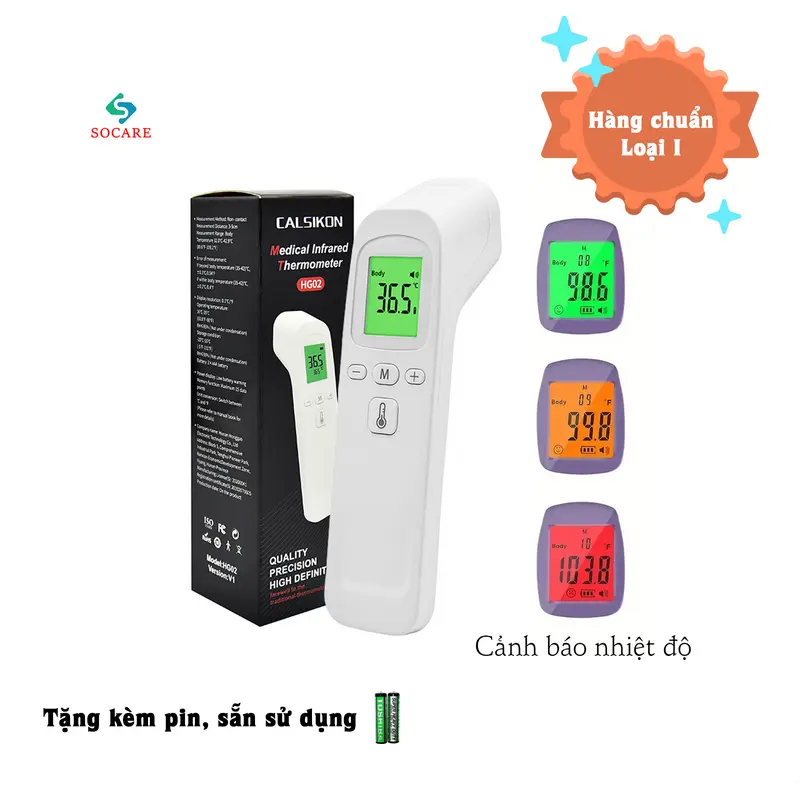 [BH1T-Tặng pin] Nhiệt Kế Hồng Ngoại Kỹ Thuật Số Không Tiếp Xúc HG02-Đo Thân Nhiệt, Đồ Vật, Nước Tắm Pha Sữa - An Toàn Cao Cấp Thiết Kế Tinh Tế 1