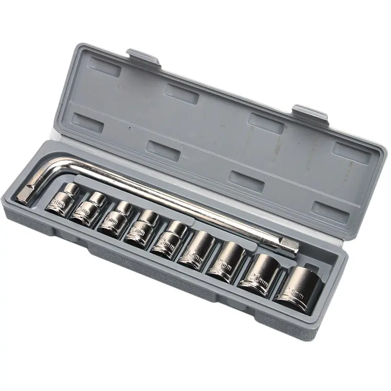Kunci Sok Set 46 Pcs Socket Wrench Mata Obeng Dilengkapi Box Penyimpanan / Sok Wrench 27 Pcs , kunci 40 , kunci 10 , kunci 19 , obeng t Toolkit - Kunci Set Gagang Sok Shock Full Set Motor Rumah Gudang Dll 5