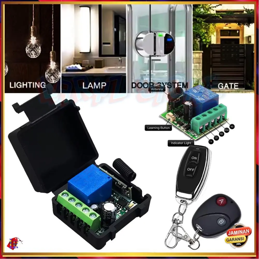 Wireless RF Transmitter Remote Control Receiver 433 MHz Universal Switch Modul Songle Relay DC 12V