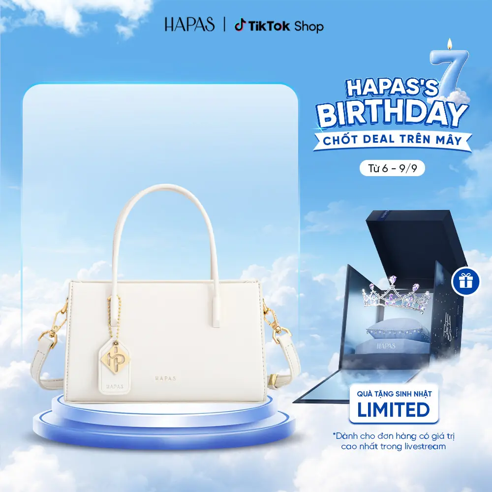 [DEAL LIVE] Túi Xách Nữ HAPAS Chính Hãng La Muse Phủ Màu Tag Vuông Sang Trọng Size 21 - TXT221226 Bag Lady