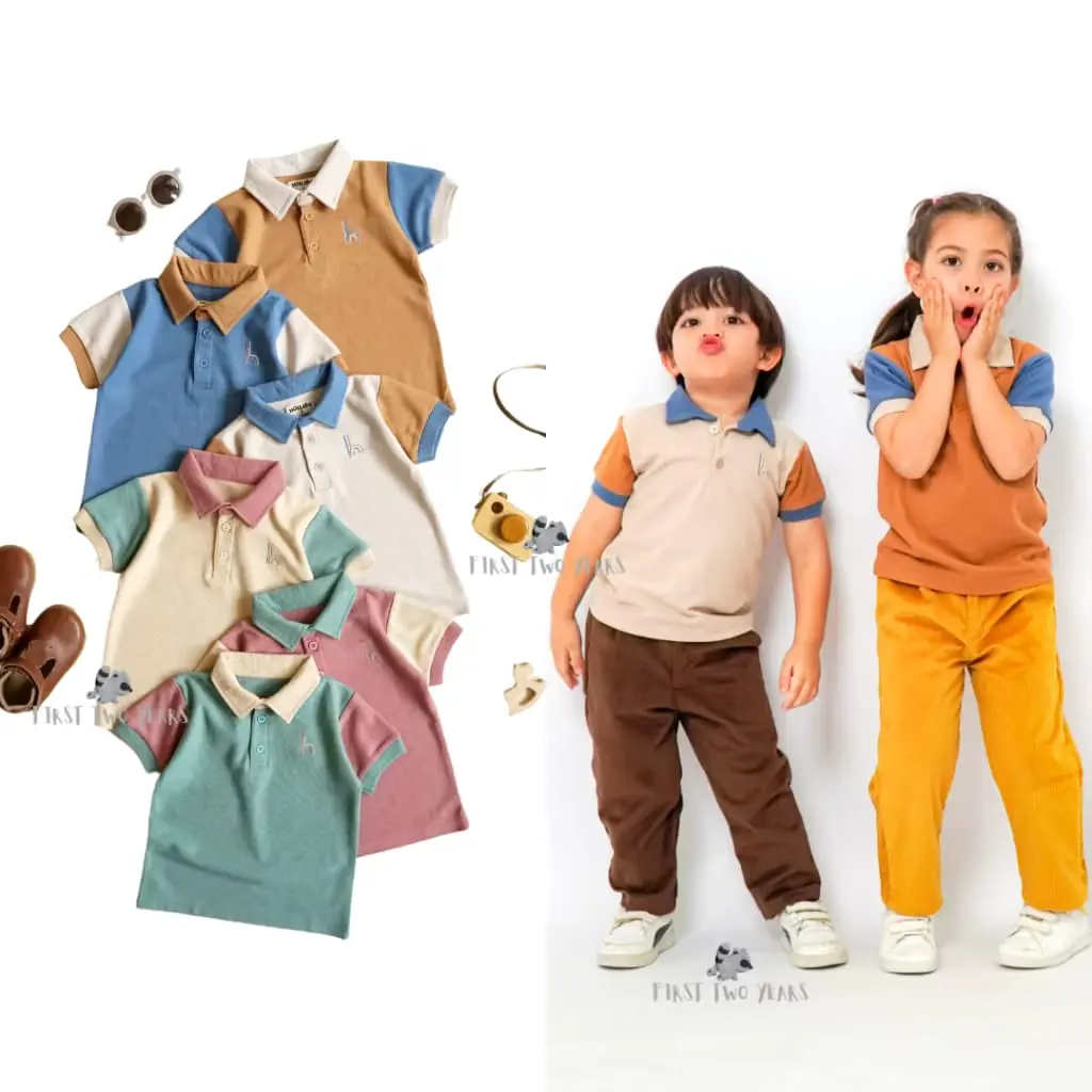 MADANIA - POLO SHIRT by HOLLABY | POLO SHIRT ANAK UNISEX | KAOS POLO ANAK | COMBINE POLO ANAK | ATASAN POLO ANAK