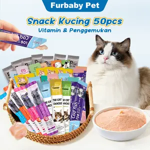 50pcs Camilan Kucing Murah Creamy Treats Kucing Snack Kucing seaweed extract 24 bulan snack  kucing