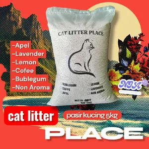 Pasir Kucing Gumpal Wangi Anti Bakteri -Daya Gumpal Tinggi 5kg