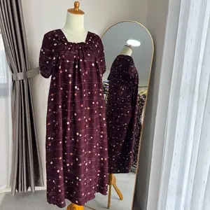 NESTUFF DRESS KIARA  RAYON VISCOSE SRITEX PREMIUM ADEM,BUSUI KARET