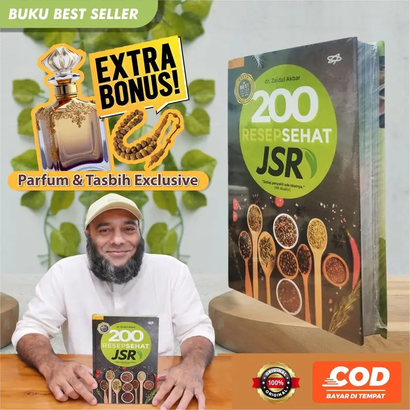 [TERLARIS & BISA COD] Buku 200 Resep Sehat JSR dr. Zaidul Akbar BONUS Parfum & Tasbih 0