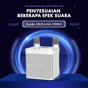 Original - Sonix Sk4 Speaker Bluetooth Karaoke 2Mic Speaker Aktif Full Bass Subwoofer 3D Stereo Tv Aux Hifi Ktv Equipment Wireless Portable Musik Box For Family Party