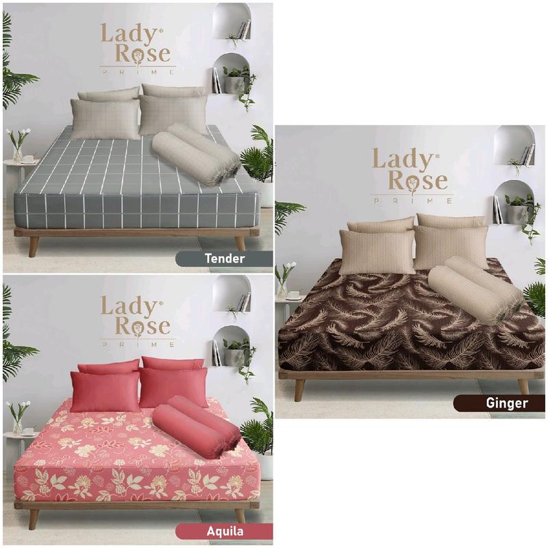 Sprei Lady rose BANTAL 4 ( 180x200 ) King Size TINGGI 30 cm 3