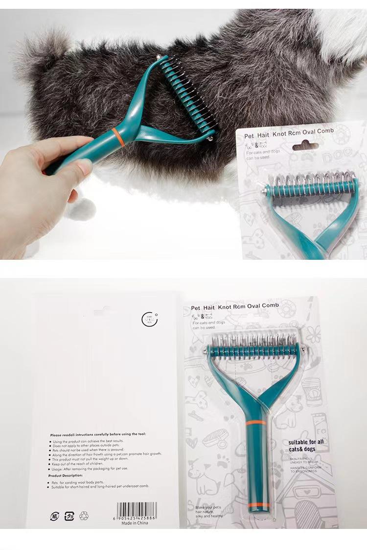 Product Introduction of Pet Hair Remover Stainless Steel Dog Brush for Small Medium Dogs Golden Retriever Border collie Pets Grooming Comb Accessories 17