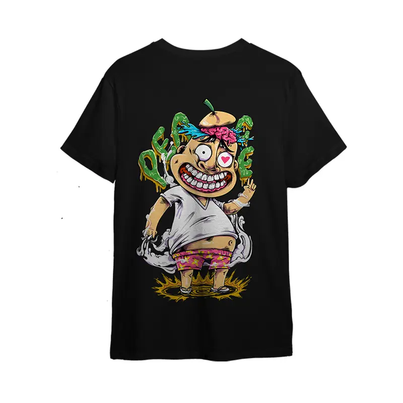 Kaos Premium T-Shirt Series 601 by QYNECK601 - Black/White, Cotton Combed 20s/24s - Baju 3