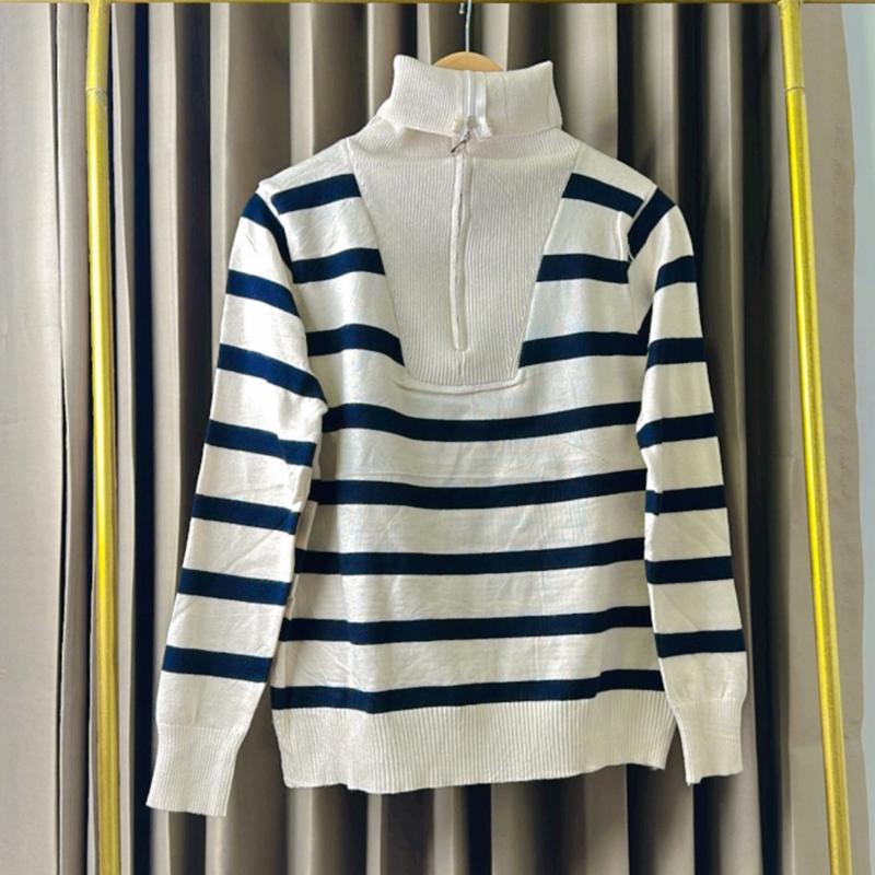 FUJI striped sweater turtleneck premium - Knitwear  Atasan Wanita 3