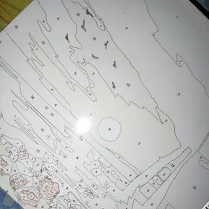 Halo Paint by Numbers Kit Lukisan Akrilik Cat Kanvas Kayu Paint by Numbers Painting 20x20cm - Stationery