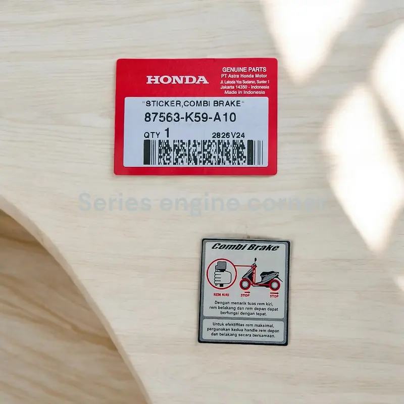 stiker combi brake original honda stiker dashboard 0