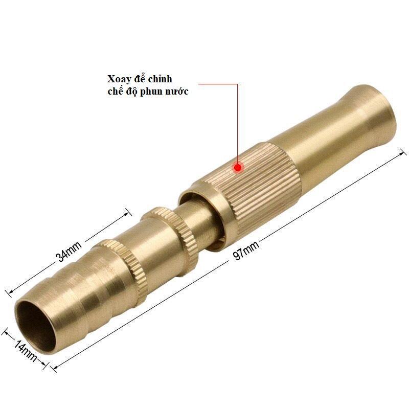Đầu Vòi Xịt Tăng Áp Rửa Xe Tưới Cây SUMO , Đầu Phun Chất Liệu Đồng - 3 Chế Độ Phun Nước 7